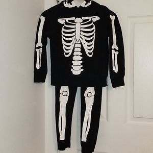 H&M Skeleton Sweatshirt Hoodie and Joggers